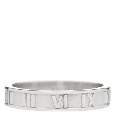 Tiffany 18K White Gold Atlas Band Ring 53 6.5 1 of 5