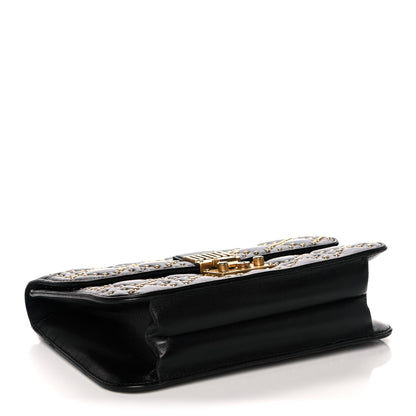 Christian Dior Lambskin Cannage Studded Large Dioraddict Flap Bag Black 4 of 14