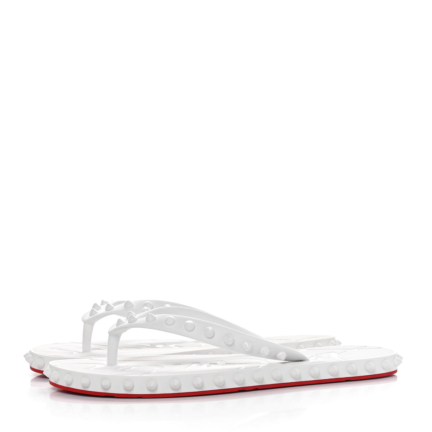 Rubber Spike Super Loubi Donna Flip Flop 39 White