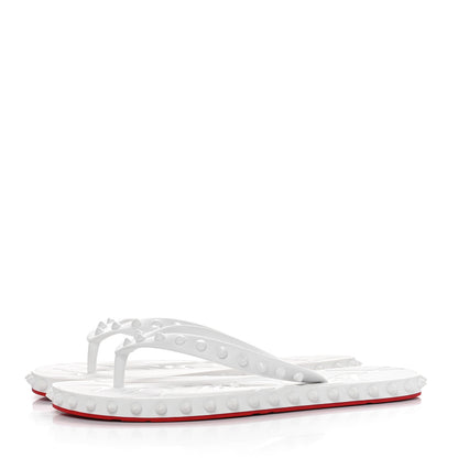 Christian Louboutin Rubber Spike Super Loubi Donna Flip Flop 39 White 5 of 14