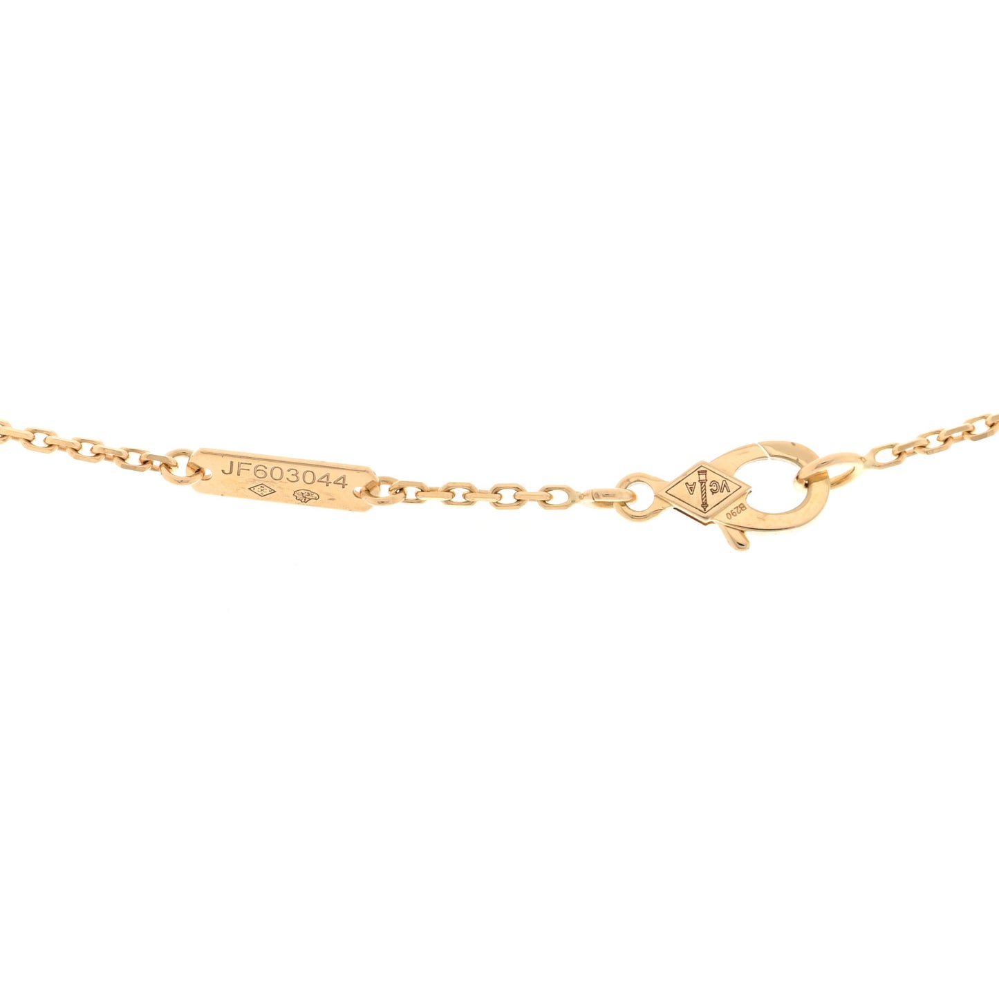 18K Yellow Gold Diamond Vintage Alhambra Pendant Necklace