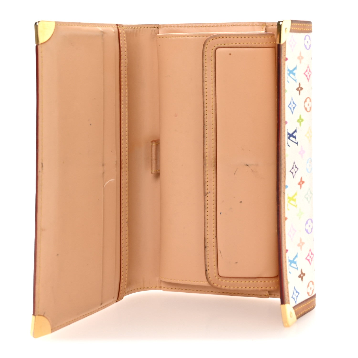 Louis Vuitton Monogram Multicolor Porte Tresor International Wallet White 5 of 9