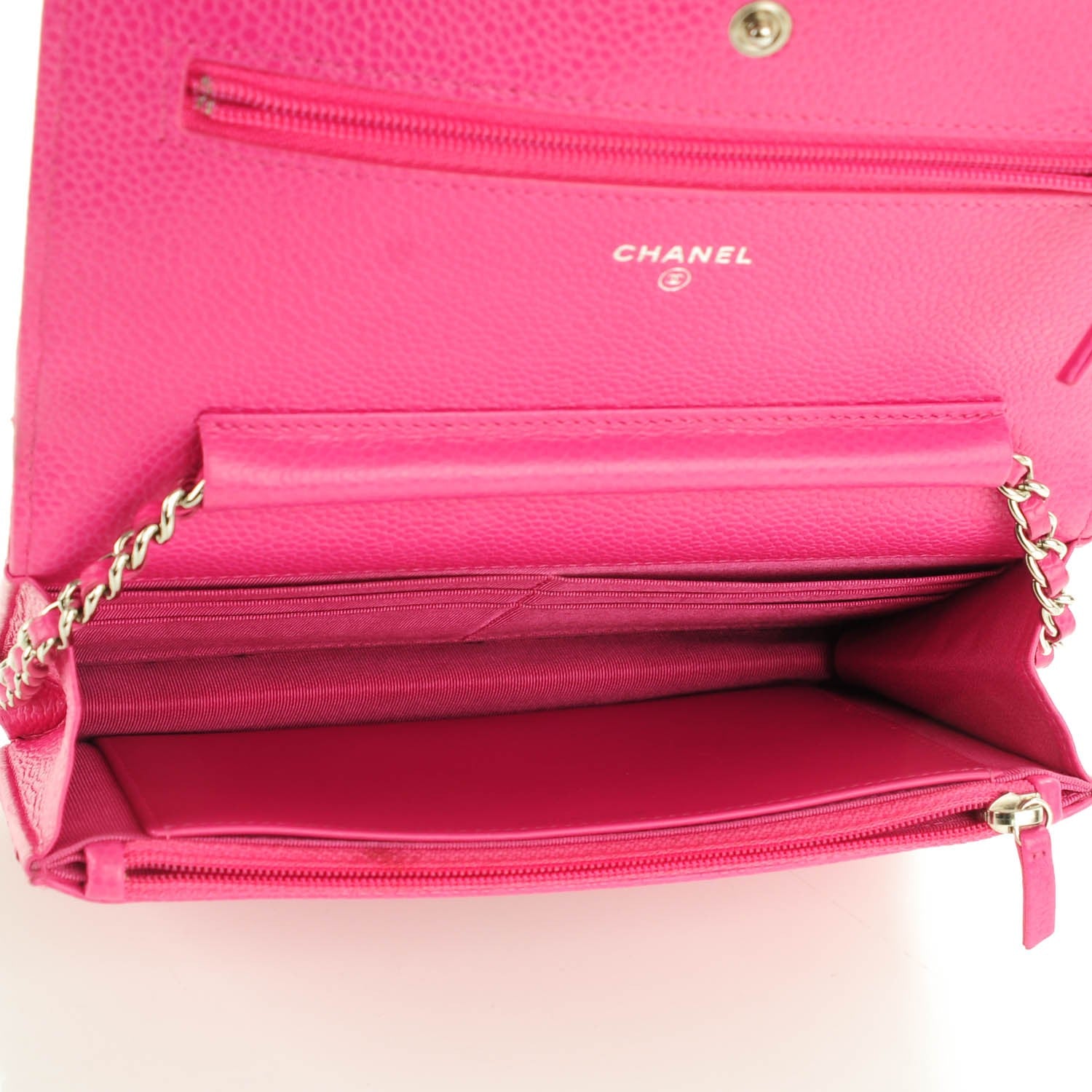 Chanel Caviar Quilted Wallet On Chain WOC Pink 5 of 9