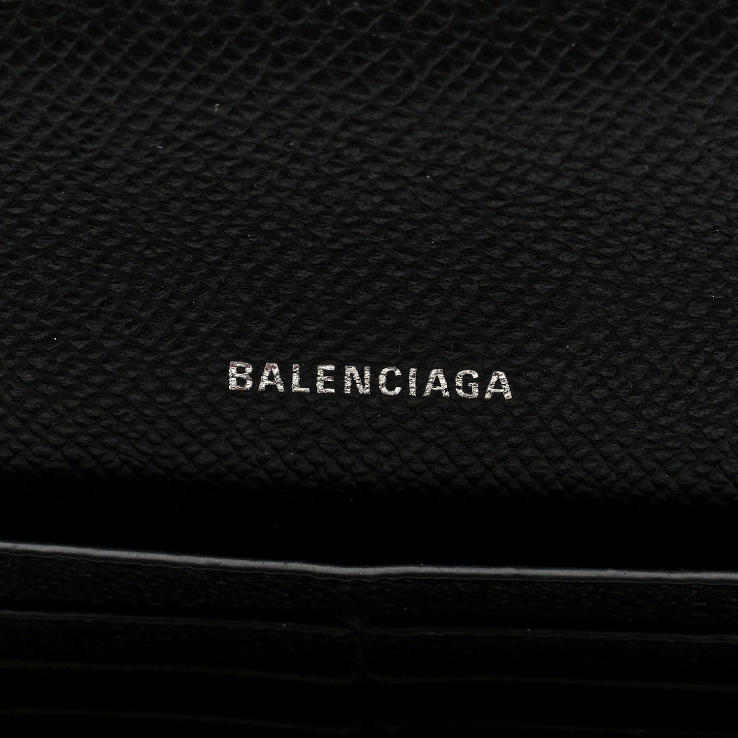 Balenciaga Grained Calfskin Logo Cash Thin Money Wallet Black White 6 of 6