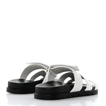 Hermes Calfskin Womens Chypre Sandals 35 White 4 of 9