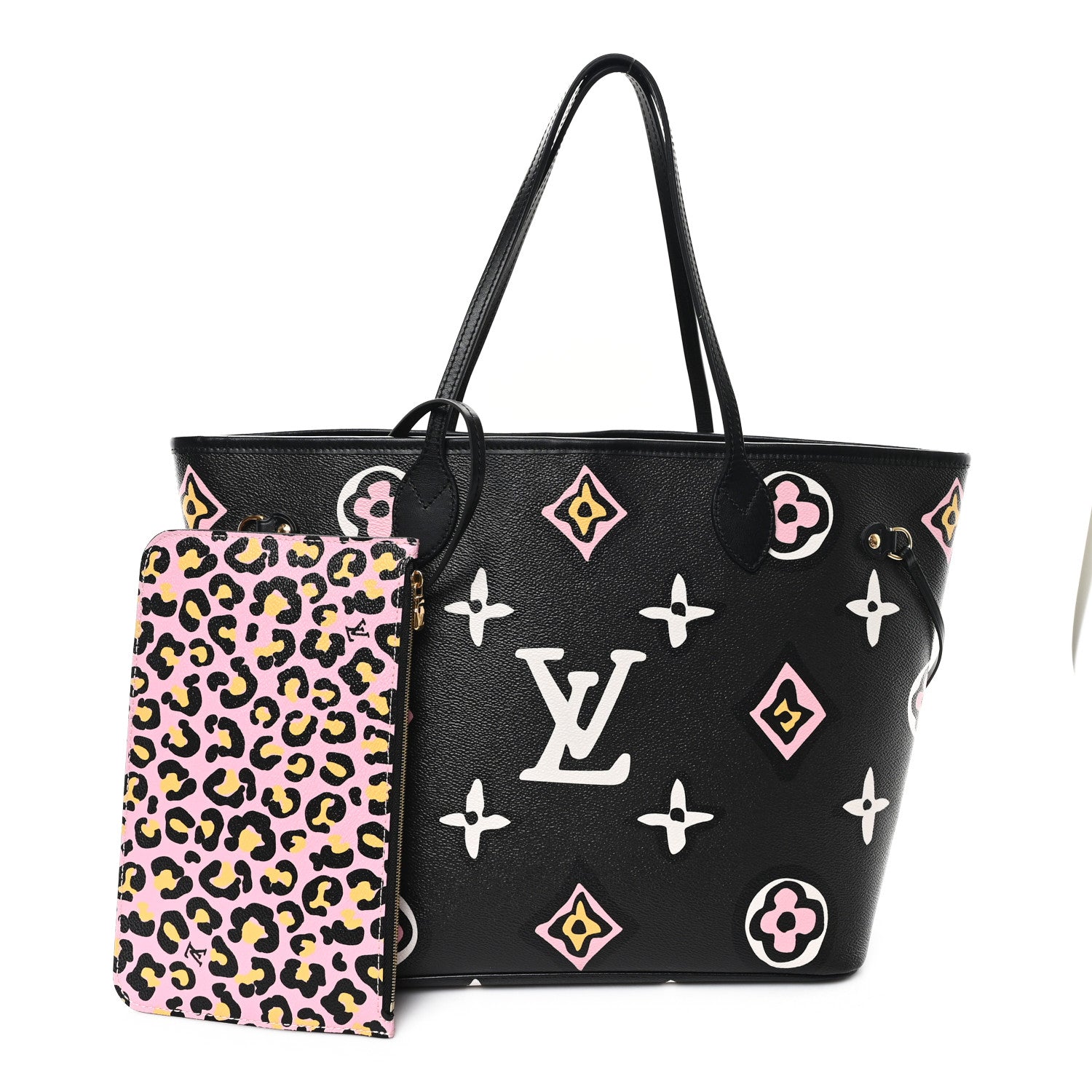 Louis Vuitton Monogram Giant Wild at Heart Neverfull MM Black 3 of 11