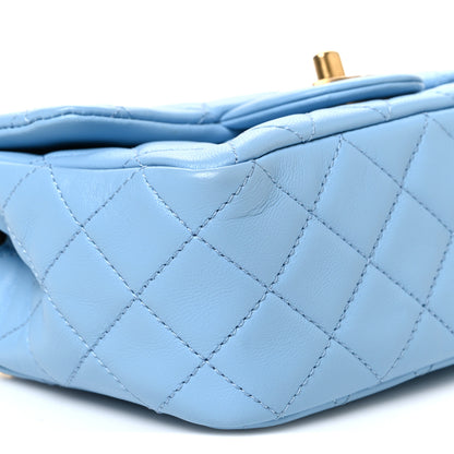 Chanel Lambskin Quilted Mini Pearl Crush Flap Light Blue 8 of 9