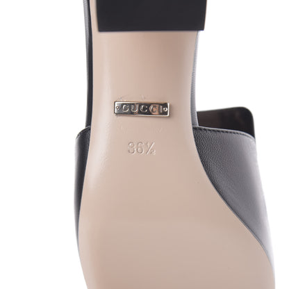 Gucci Malaga Kid Crystal Square G Madelyn Mules 36.5 Black 7 of 9