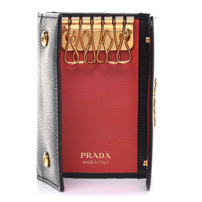 Prada Vitello Move 6 Key Holder Black Lacca 5 of 9