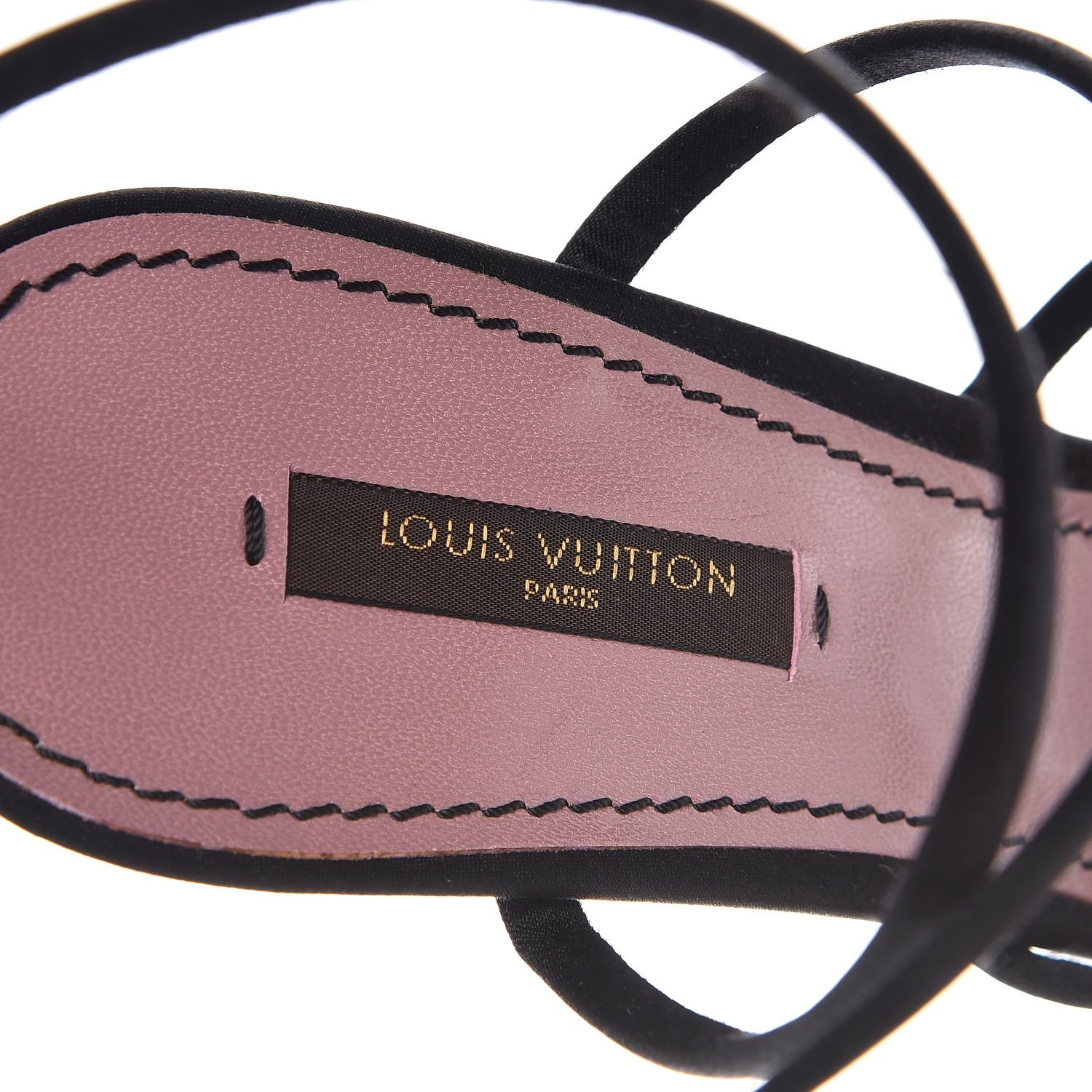 Louis Vuitton Resin Satin Wedge Sandals 39 Black 9 of 12