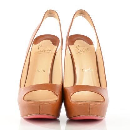 Christian Louboutin Calfskin Cheyenne 140 Pumps 39.5 Taupe 2 of 8