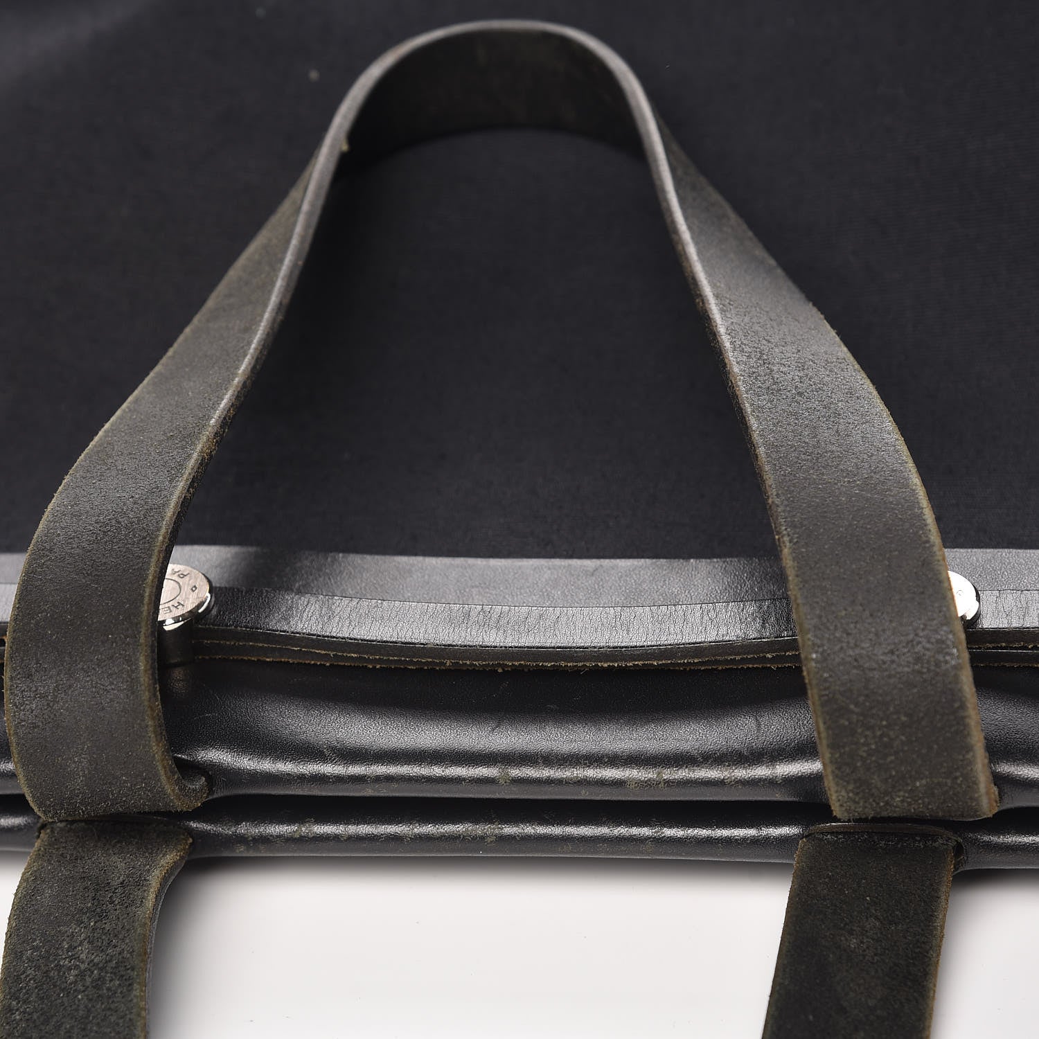 Hermes Toile Vache Hunter Herbag Cabas MM Black 17 of 28