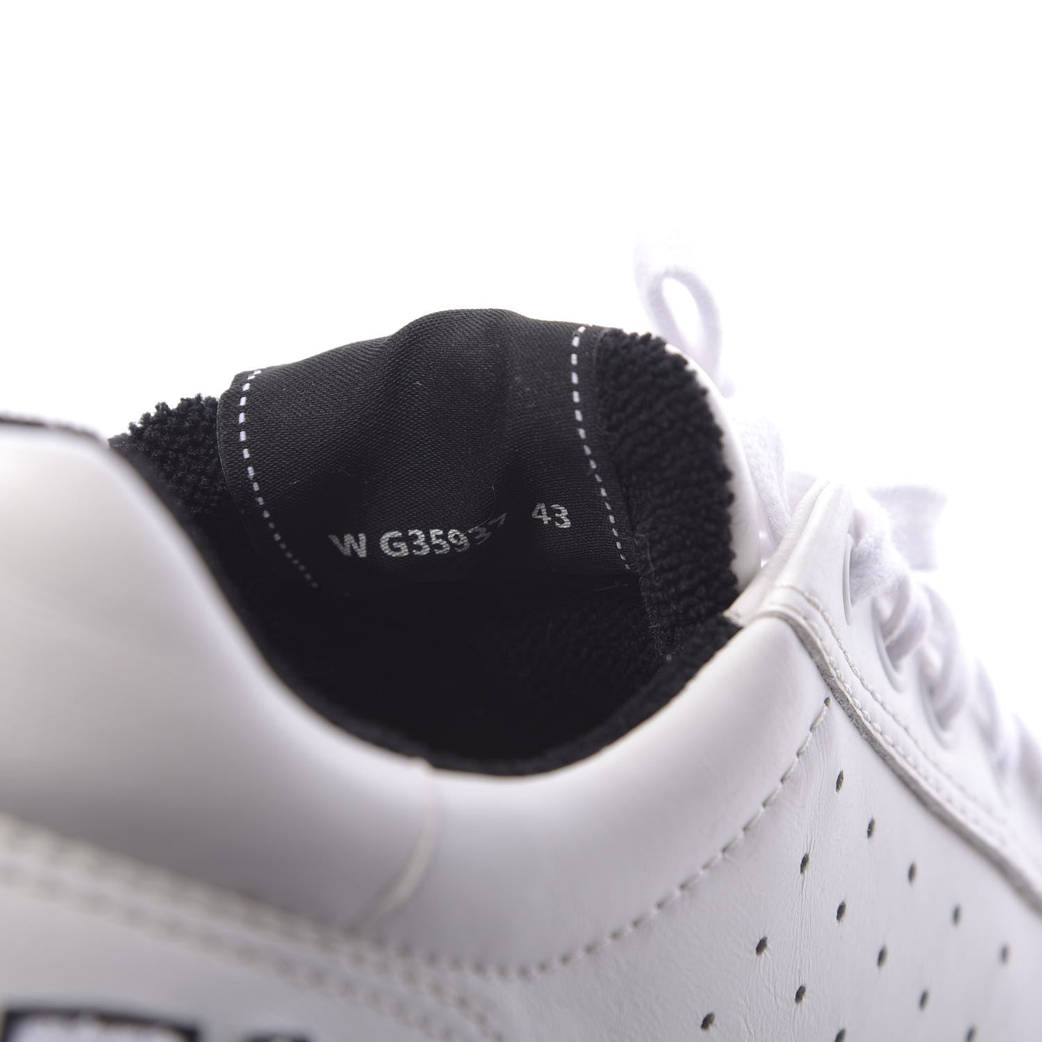 Chanel Calfskin Mens Logo Sneakers 43 Black White 9 of 11