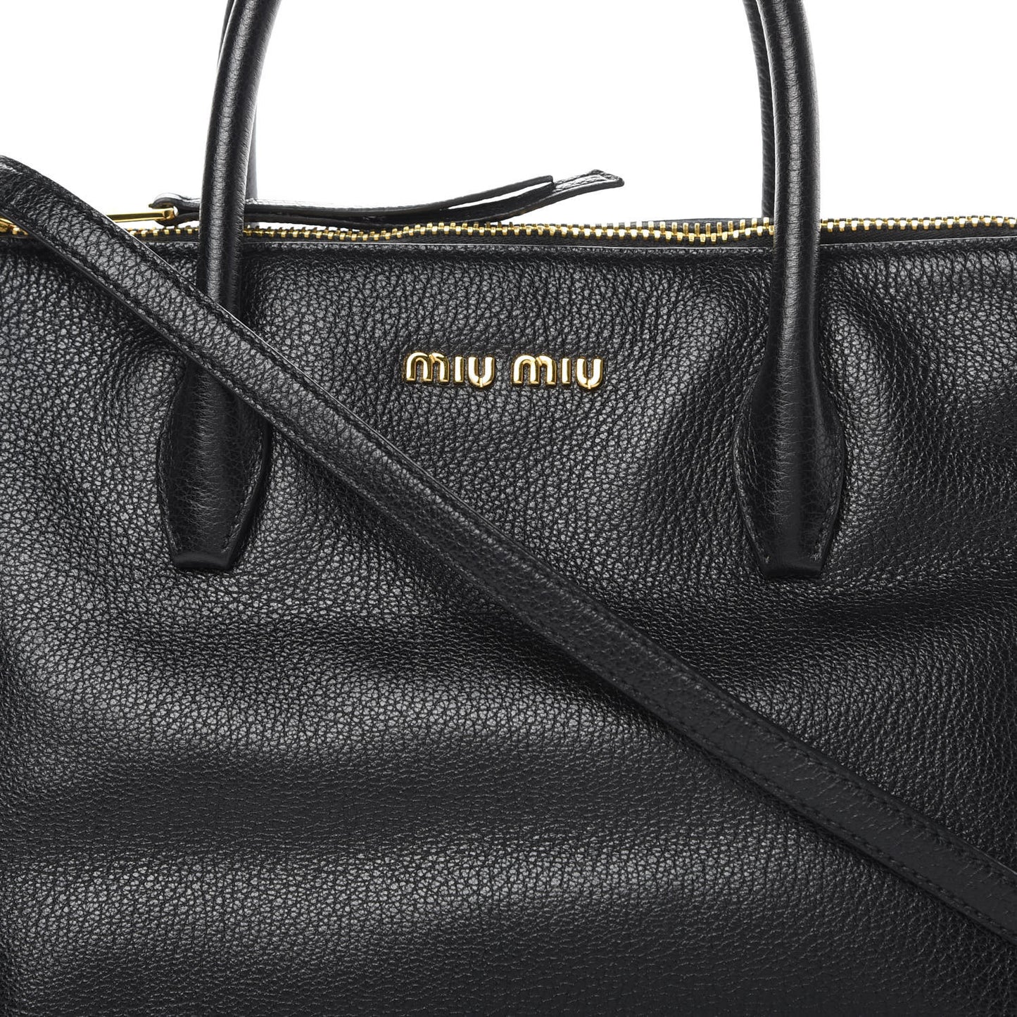Goatskin Madras Zip Tote Black
