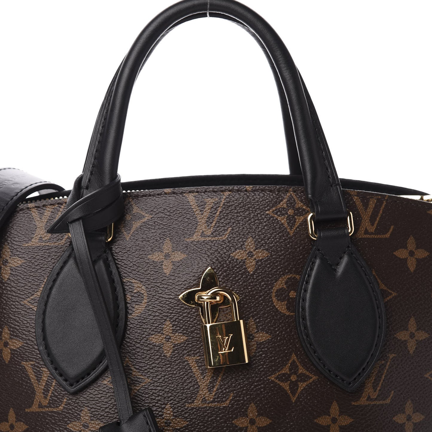 Monogram Flower Zipped Tote PM Black