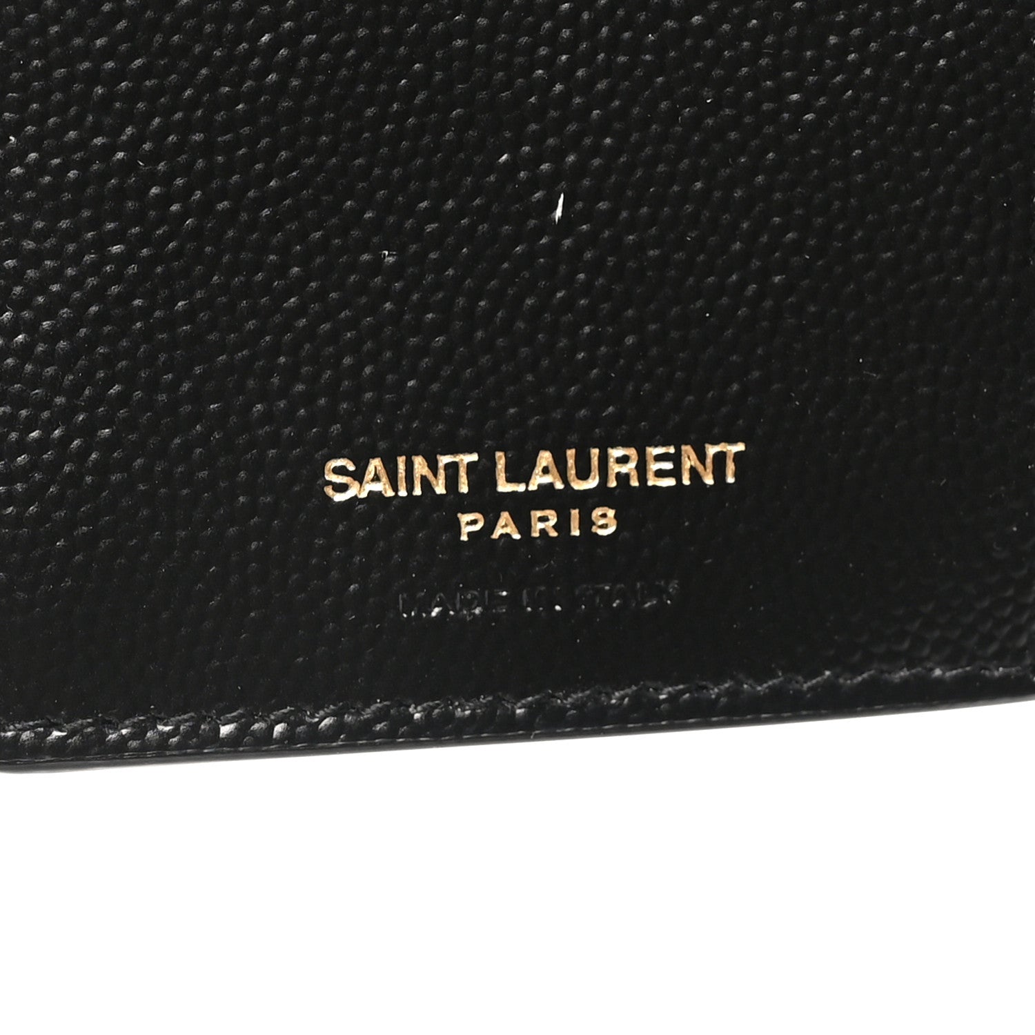 Saint Laurent Grain De Poudre Matelasse Chevron Monogram Compact Tri Fold Wallet Black 7 of 8