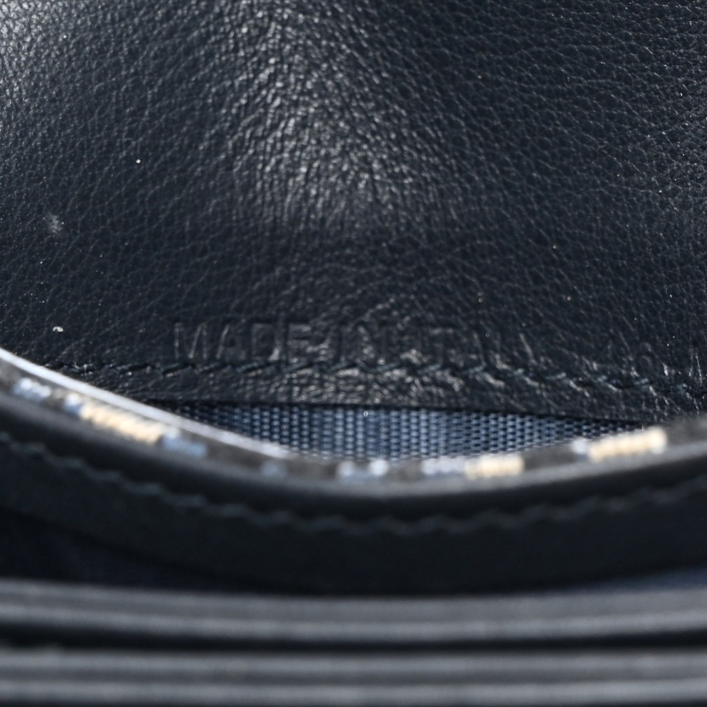 Oblique Saddle 5-Gusset Card Holder Blue