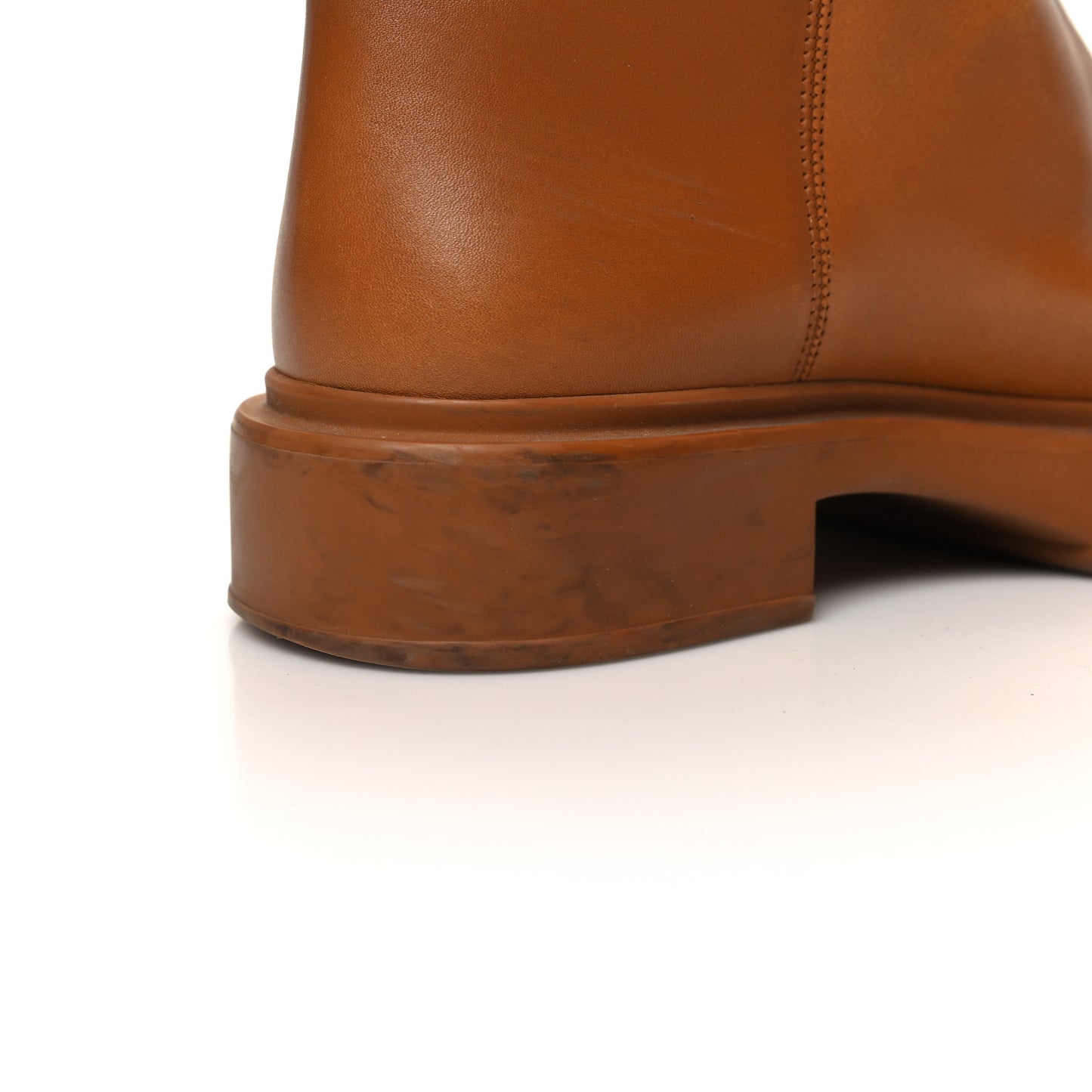 Calfskin Variation Jumping Boots 38 Naturel