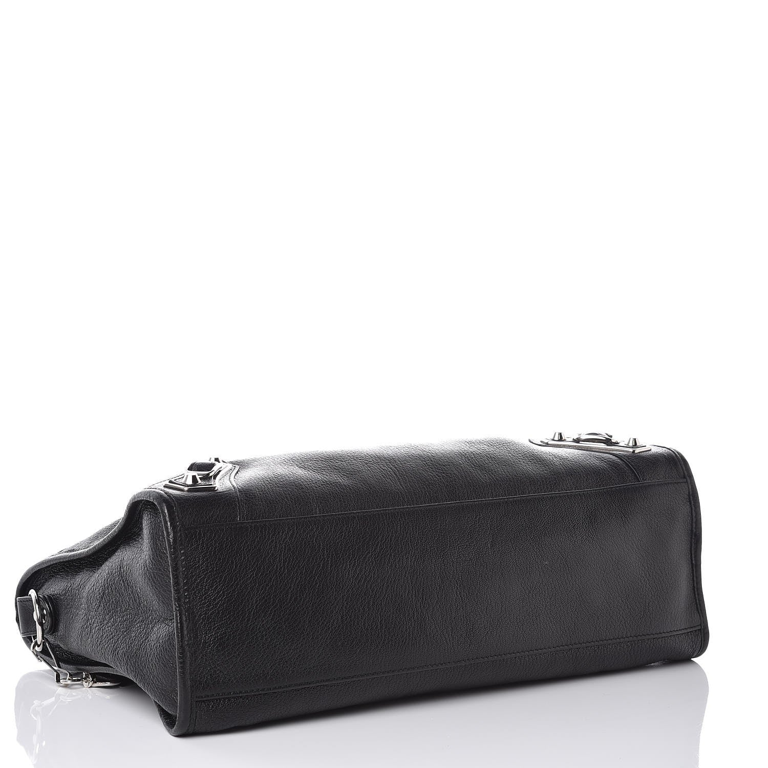 Balenciaga Chevre Silver Metallic Edge Hardware City Black 4 of 7