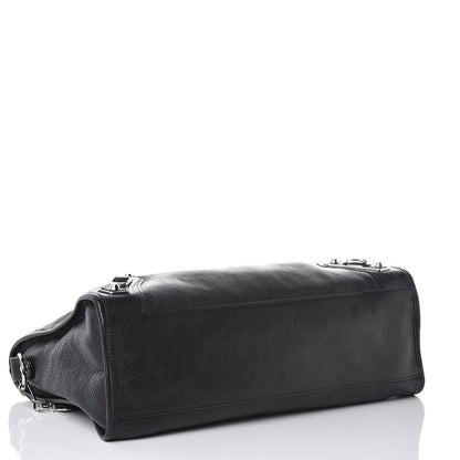 Balenciaga Chevre Silver Metallic Edge Hardware City Black 4 of 7