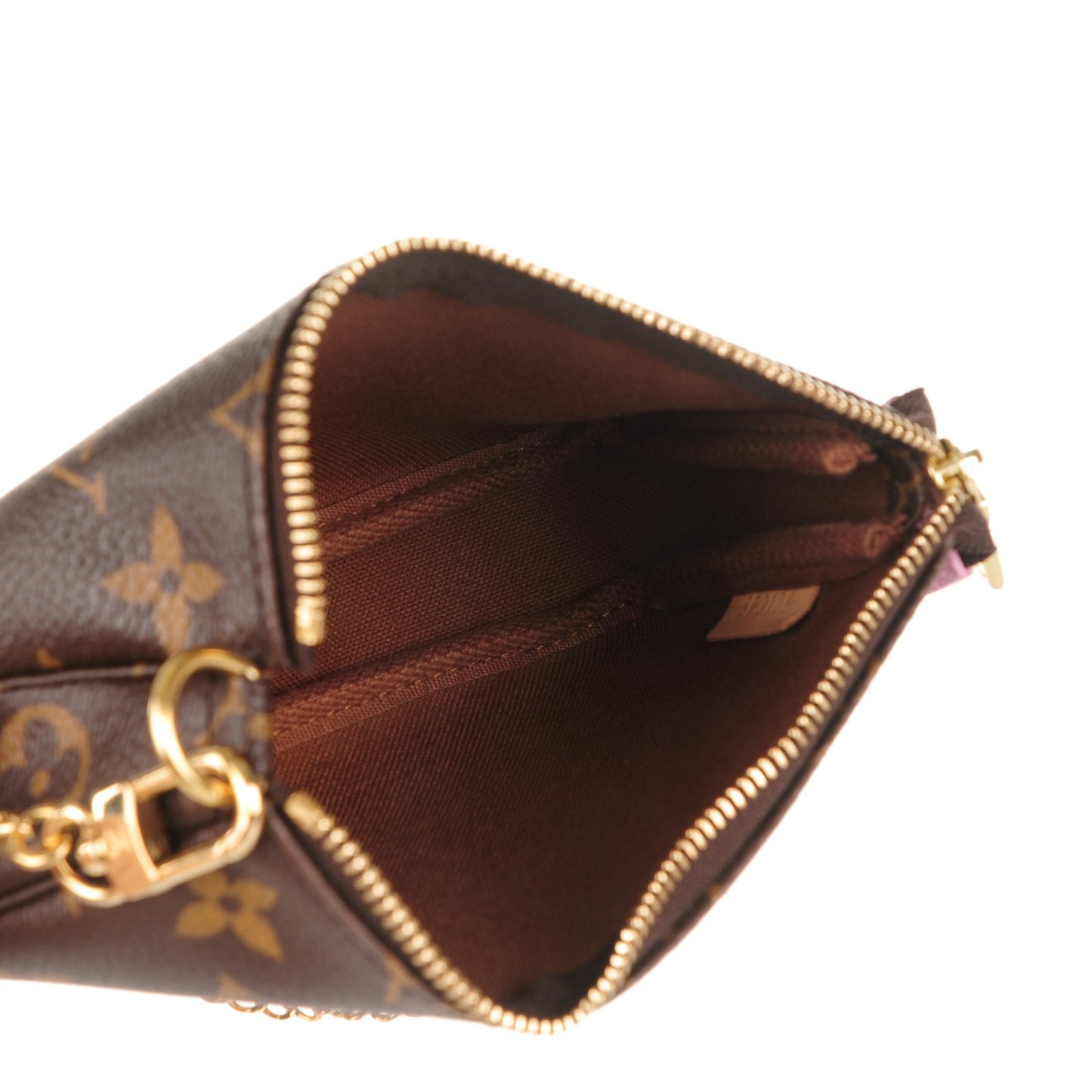Monogram 2016 Christmas Animation Mini Pochette Accessories Rose Ballerine