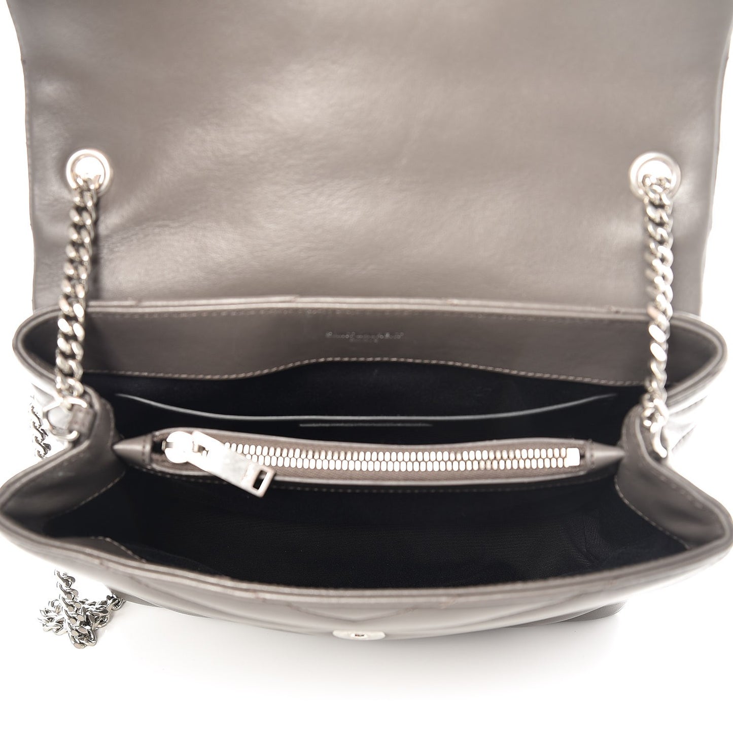 Calfskin Y Quilted Monogram Small Loulou Chain Satchel Earth