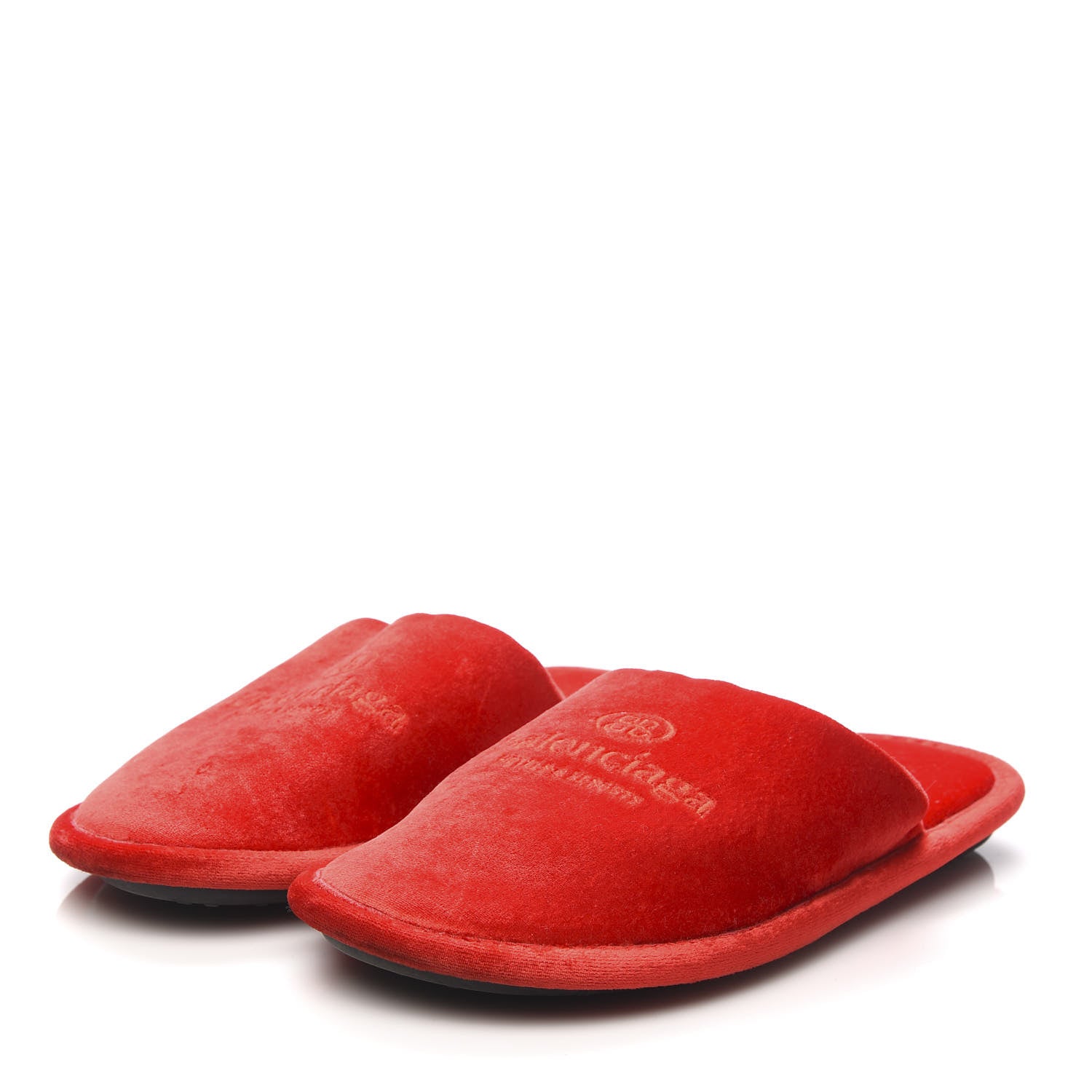 Balenciaga Velvet Slip-On Mule Slippers 41 Red 3 of 8