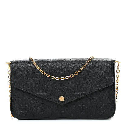 Louis Vuitton Empreinte Pochette Felicie Chain Wallet Black 1 of 5