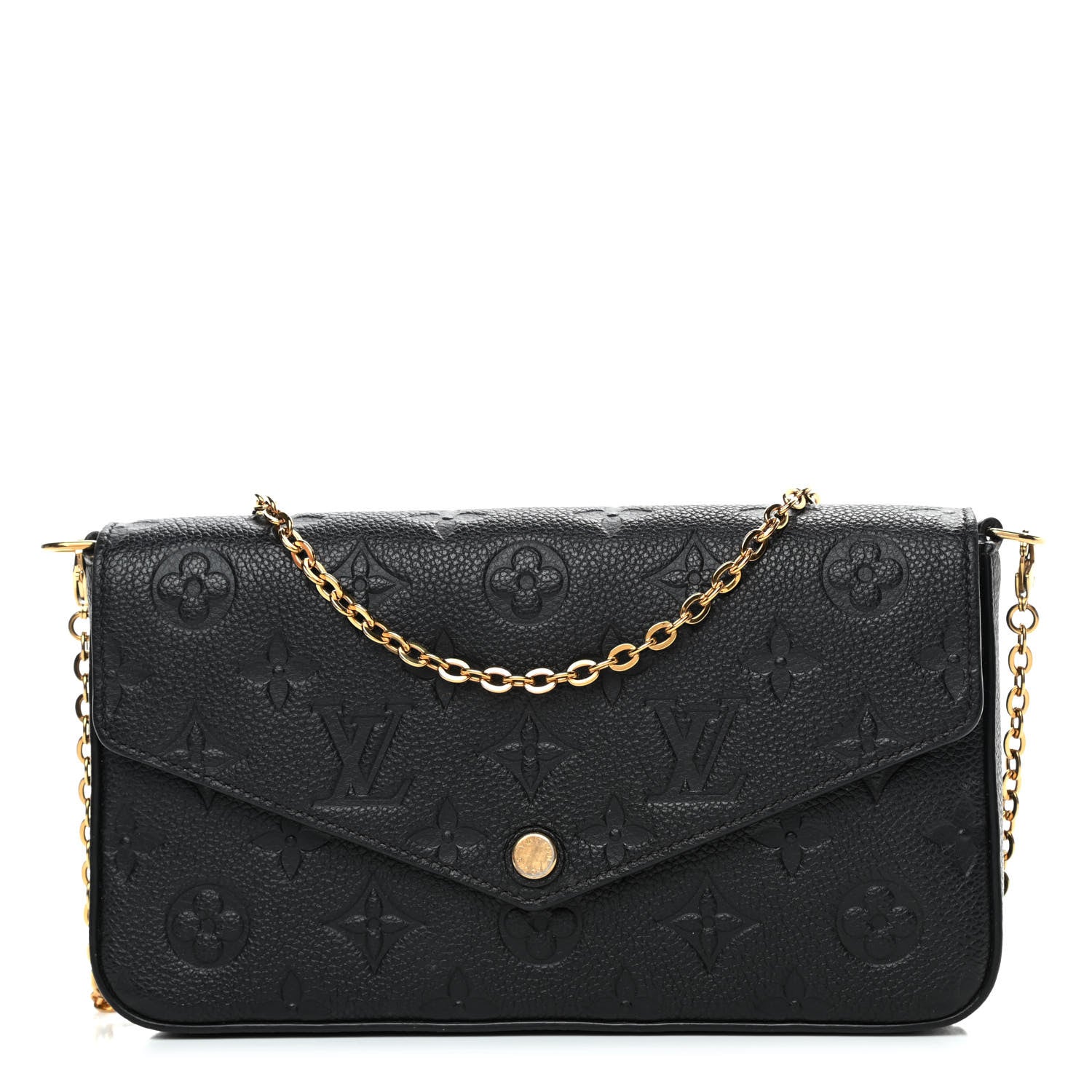 Louis Vuitton Empreinte Pochette Felicie Chain Wallet Black 1 of 5