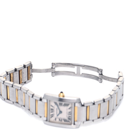 Cartier Stainless Steel 18K Yellow Gold 20mm Tank Francaise Quartz Watch 6 of 7