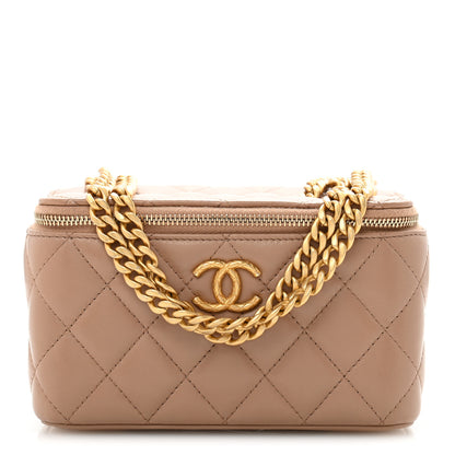Chanel Lambskin Quilted Small Pillow Crush Vanity Case With Chain Beige 1 of 13