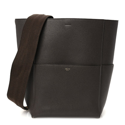 Celine Soft Grained Calfskin Sangle Bucket Bag Ecorce 1 of 10