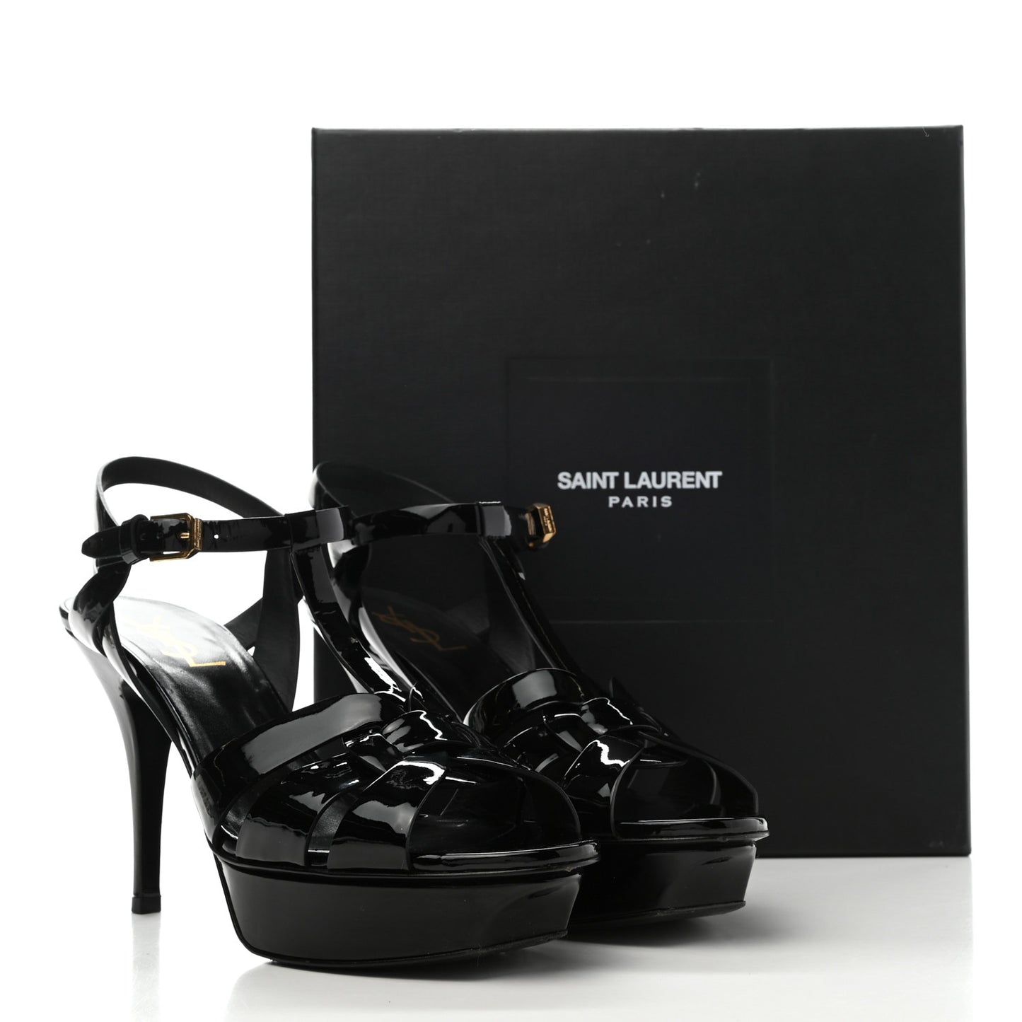 Patent Tribute 75 Platform Sandals 39.5 Black