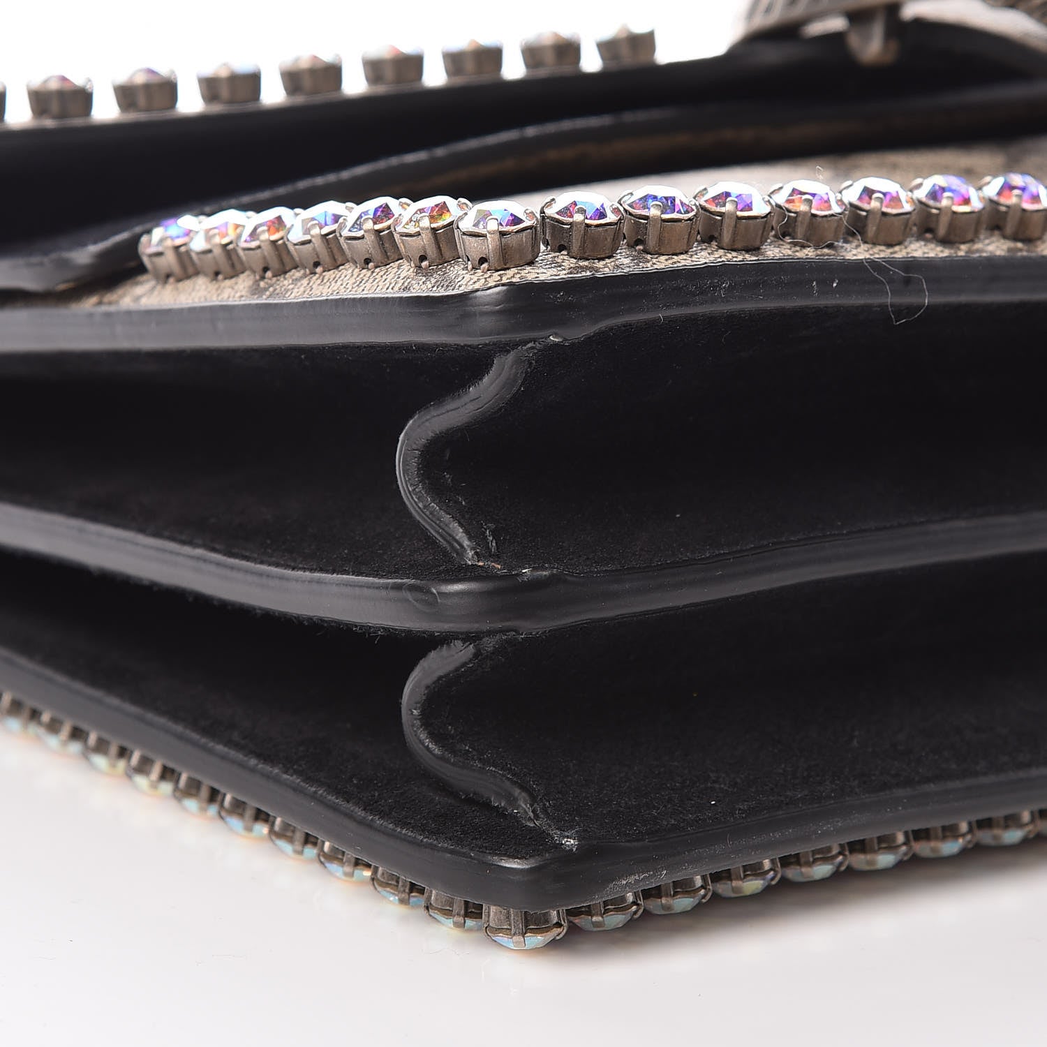 Gucci GG Supreme Monogram Crystal Small Dionysus Shoulder Bag Black 6 of 10