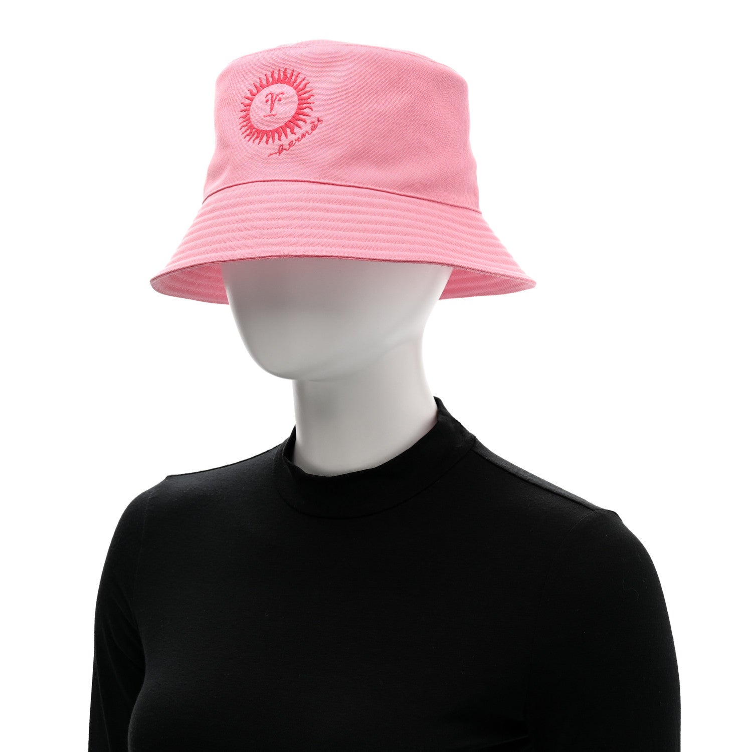 Hermes Cotton Gene Sunshine Bucket Hat 58 Rose Taille 2 of 8