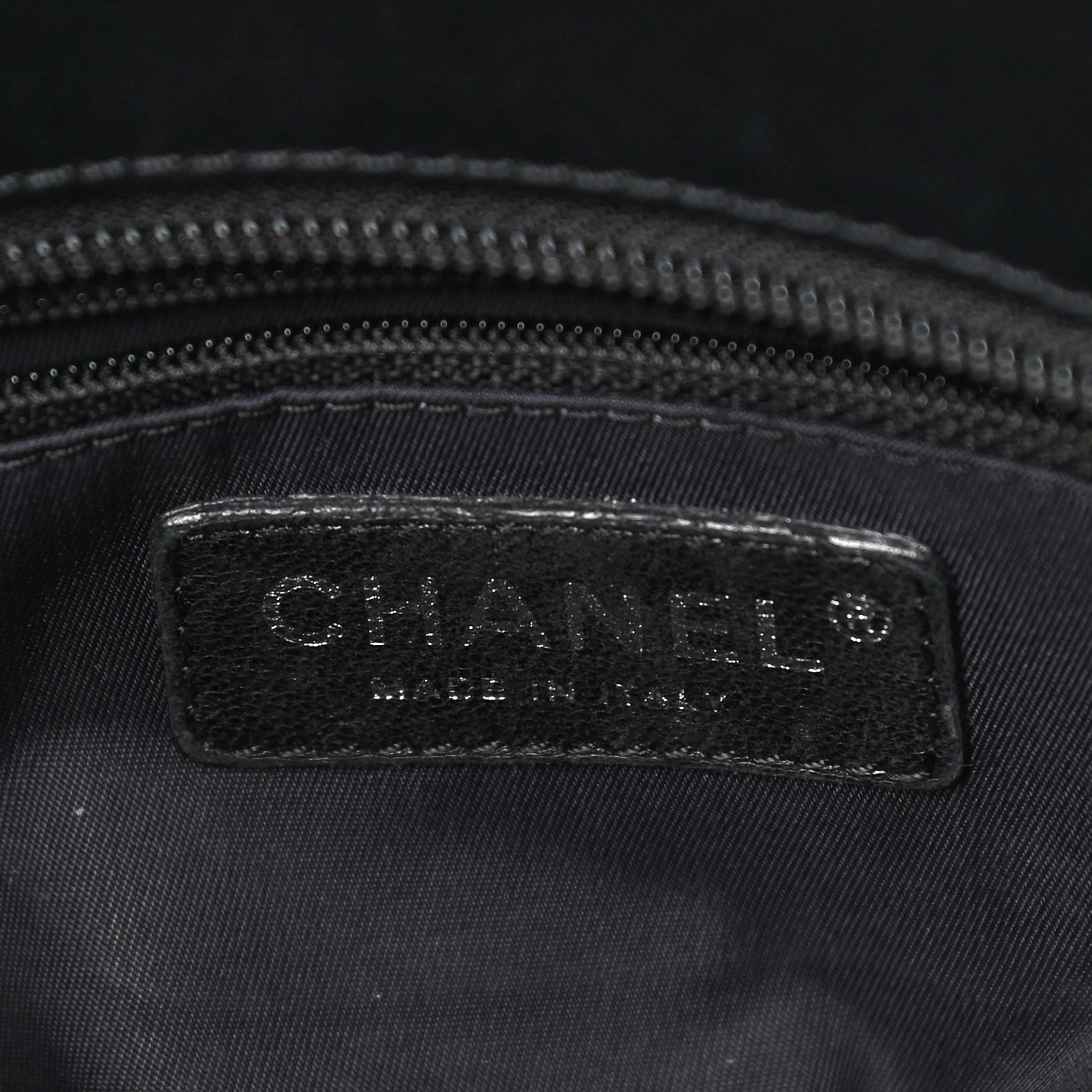 Chanel Coated Canvas Quilted Small Paris Biarritz Tote Black 6 of 13