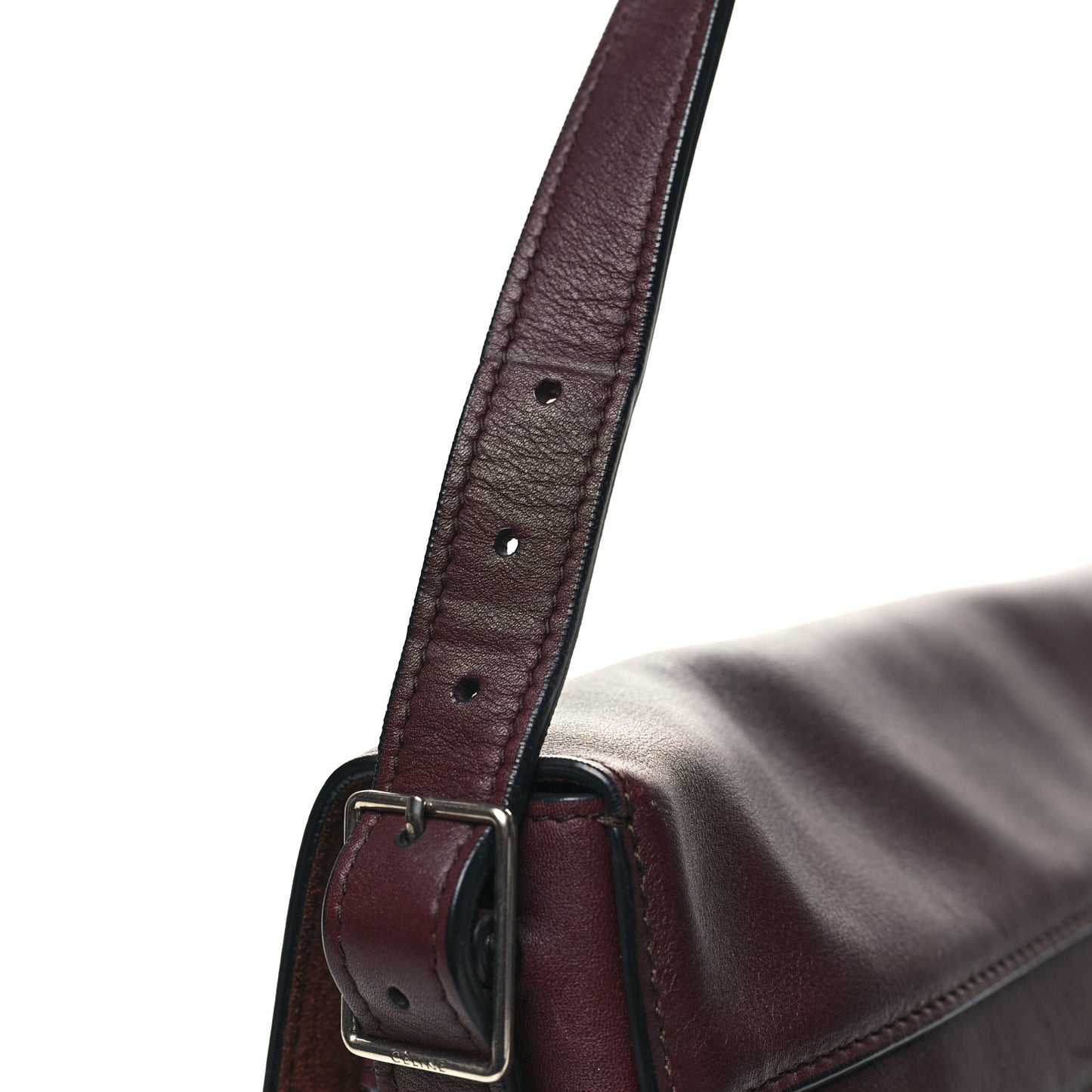 Smooth Calfskin Suede Diamond Shoulder Bag Brown