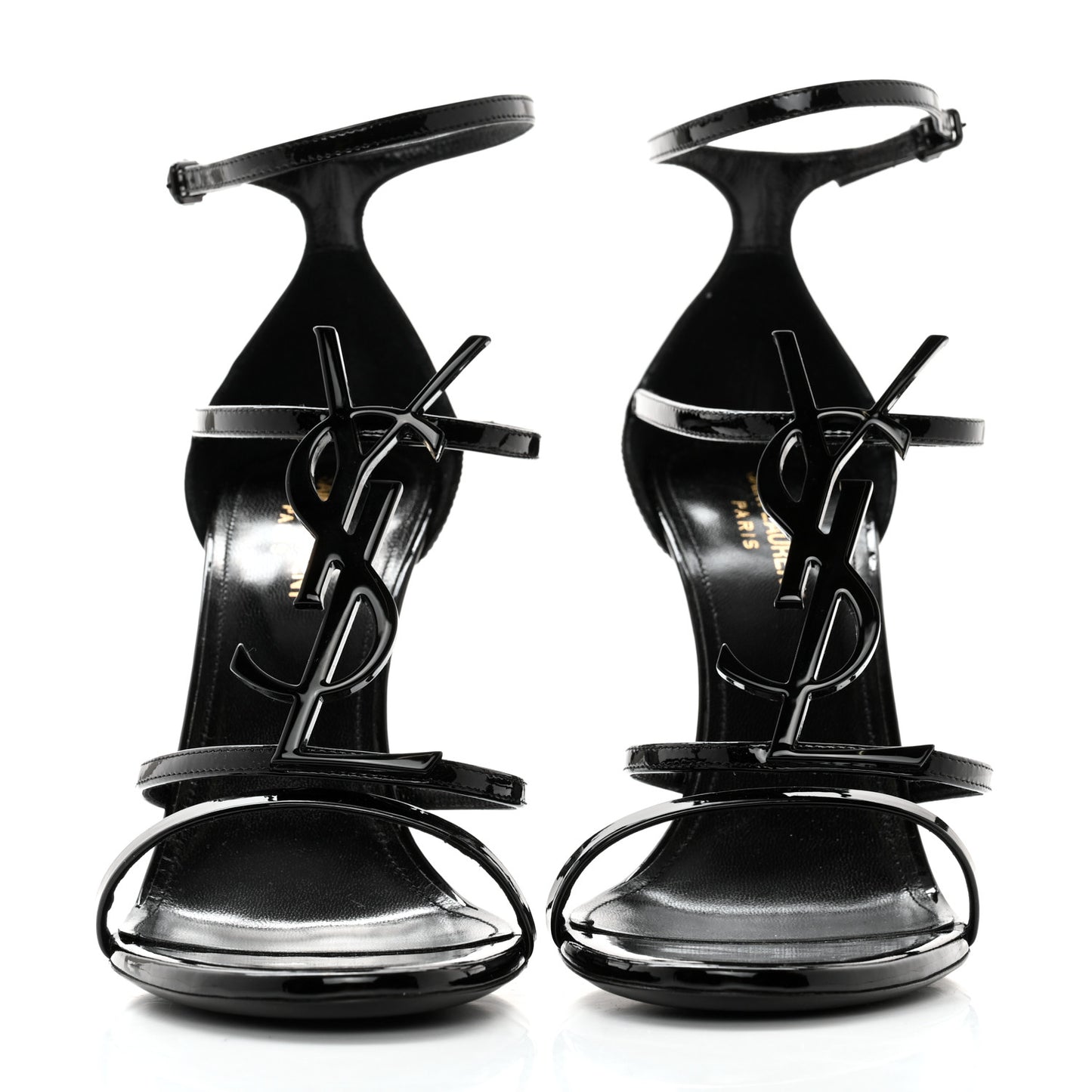 Patent Cassandra 100 Ankle Strap Sandals 40 Black