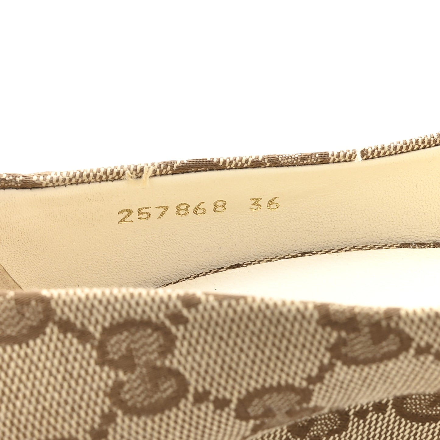 Monogram Horsebit Open Toe Espadrille Wedges 36 Beige