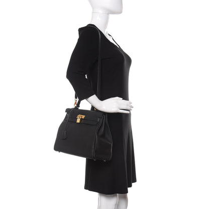 Hermes Togo Kelly Retourne 32 Black 2 of 10