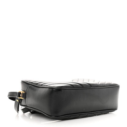 Saint Laurent Calfskin Matelasse Monogram Lou Camera Bag Black 4 of 14