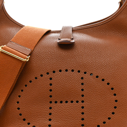 Hermes Taurillon Clemence Evelyne III GM Gold 10 of 15