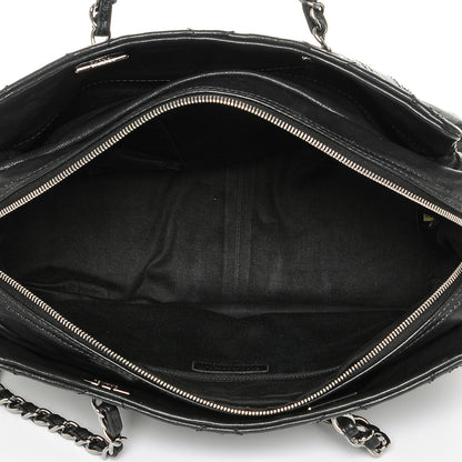 Chanel Calfskin Large Diamond Stitch Tote Black 5 of 7