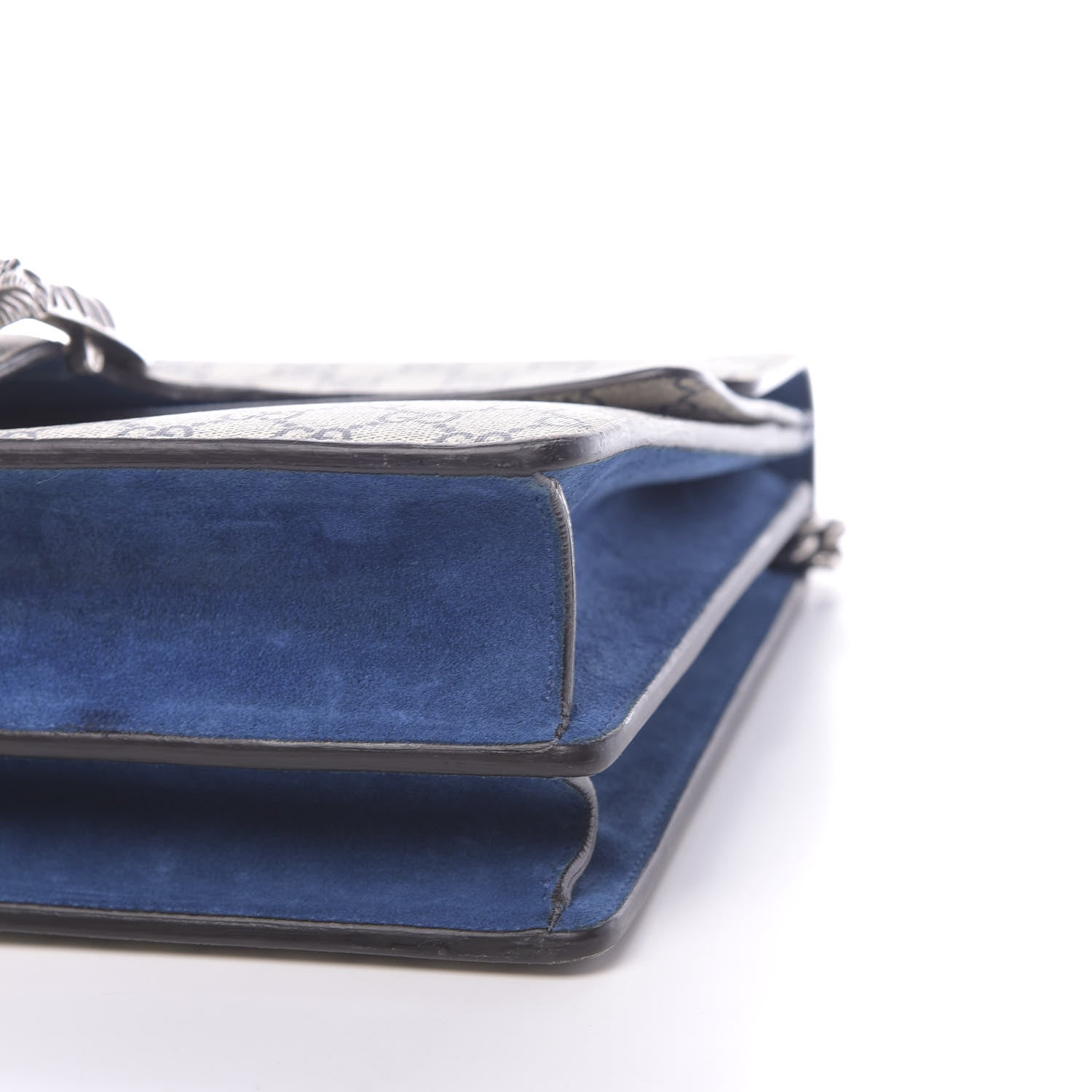 Gucci GG Supreme Monogram Blooms Medium Dionysus Shoulder Bag Beige Navy Vintage Blue 9 of 15