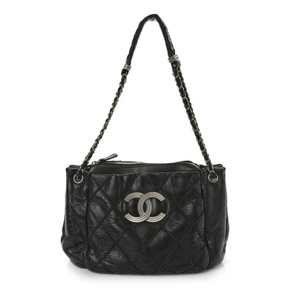 Chanel Lambskin Quilted Giant CC Accordion Shoulder Bag Black 1 of 12