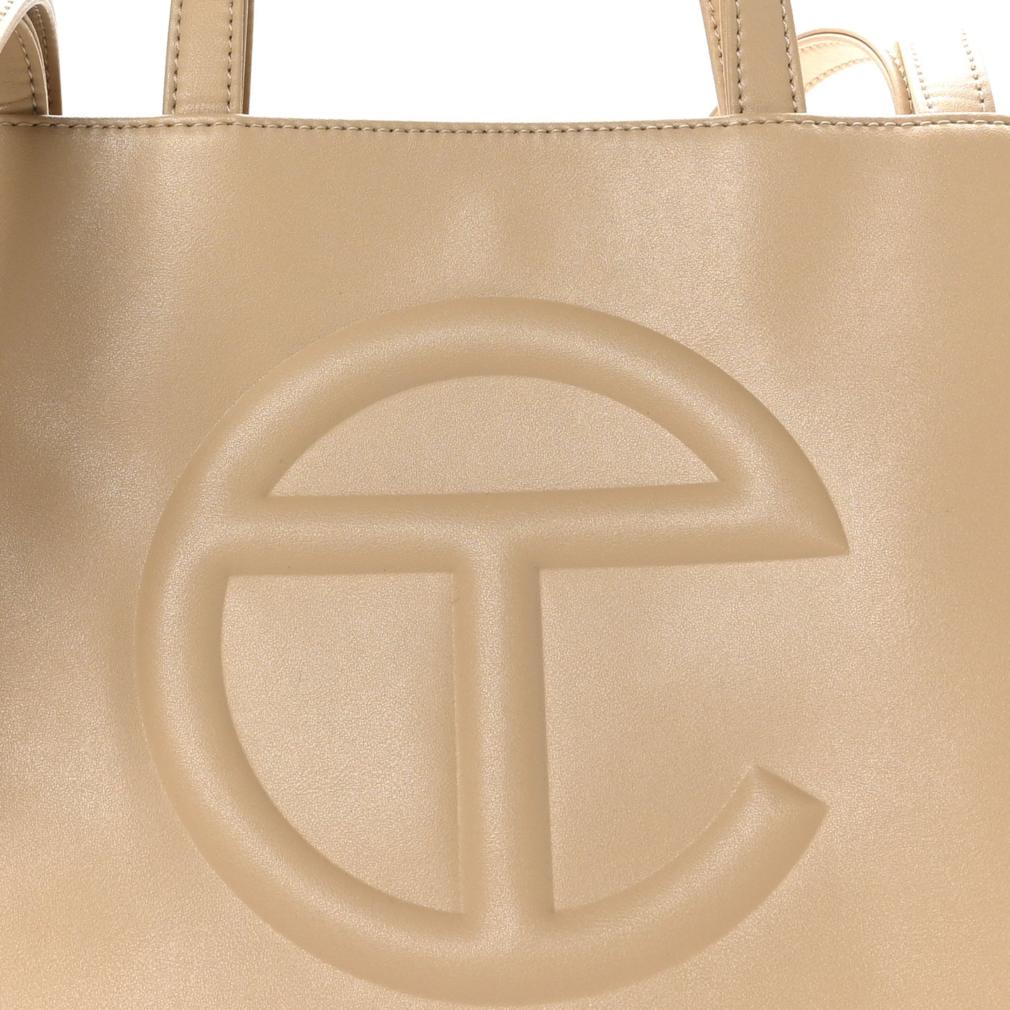 Vegan Leather Shmedium Shopping Bag Cream