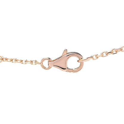 Van Cleef & Arpels 18K Rose Gold Diamond Carnelian Vintage Alhambra Pendant Necklace 4 of 7