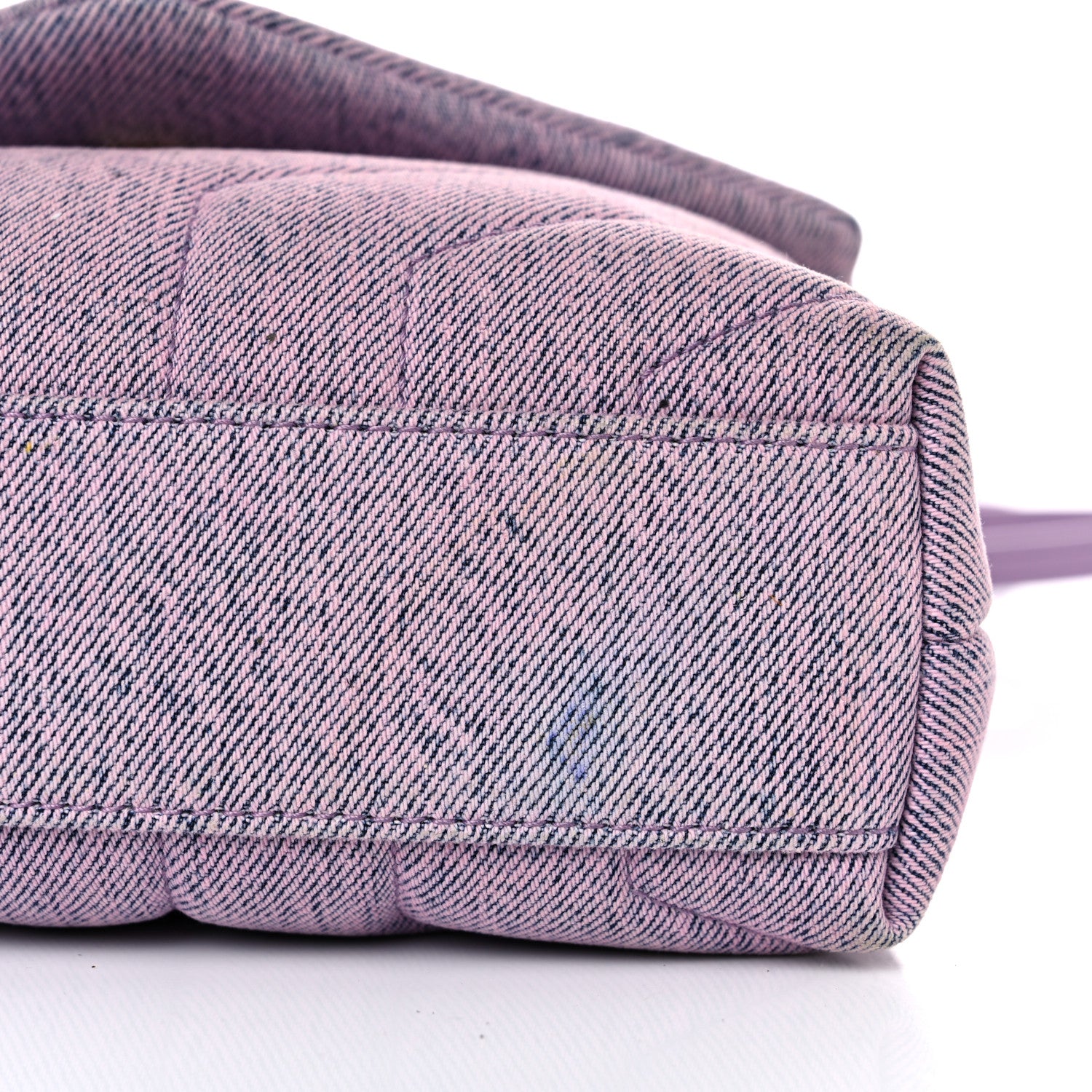 Saint Laurent Denim Y Quilted Monogram Toy Loulou Crossbody Bag Bleached Lilac 10 of 13