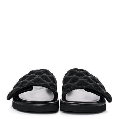 Louis Vuitton Technical Fabric Embossed Monogram Pool Pillow Comfort Mule 40 Black 2 of 9