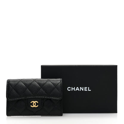 Chanel Caviar Quilted Flap Card Holder Wallet Black 8 of 8